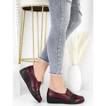 Dámské polobotky Chun sen Vínové polobotky na podpatku 57305-4R Velikost: 40