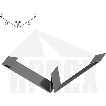 okap Úžlabí (kónické) prachově šedé 625 mm