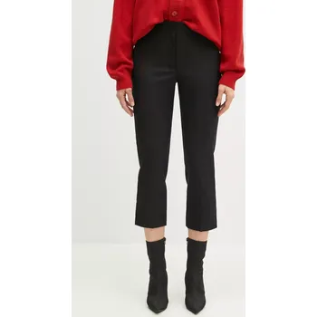 Dámské kalhoty Vlněné kalhoty Kenzo dámské, černá barva, přiléhavé, medium waist, FF52PA0939RA.99, 38, 99X