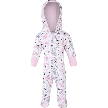 Dětský overall Little Angel Overal podšitý DR Outlast® - bílá lvi/růžová baby Velikost oblečení: 68