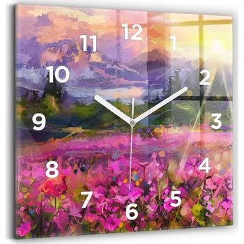 Hodiny Nástěnné hodiny Wallfluent růžové 30 cm