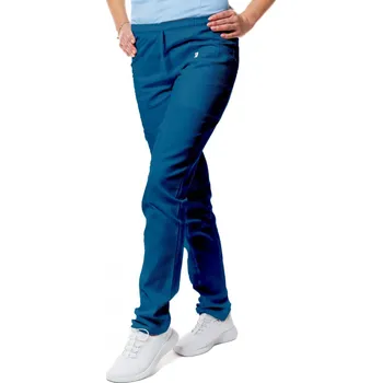 Zdravotnický oděv Perlička® Zdravotnické kalhoty SISI SATTÉ Slim Petrol Barva: Petrol, Velikost: 48