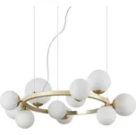 Ideal Lux - LED Lustr na lanku PERLAGE 11xG9/3W/230V pr. 73 cm zlatá/bílá