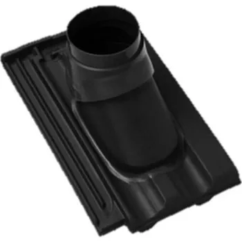 Střešní krytina Bramac - Granát 13 - průchozí taška pro odkouření turbokotle, černá glazura