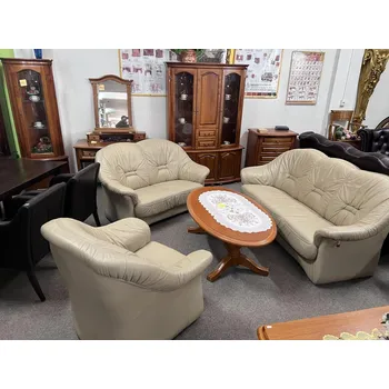 Obývací pokoj Celokožena sedací souprava 3+2+1