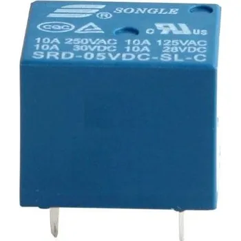 Stykač Relé Songle SRD-05VDC-SL-C 5V, přepínací kontakt 250VAC/10A