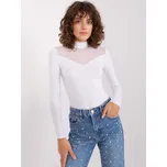 Bílé tričko s průsvitnými zády -RV-BZ-9203.87P-white Velikost: M