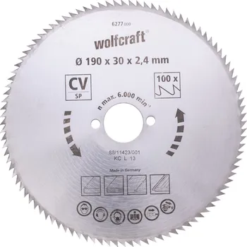 Pilový kotouč Wolfcraft Wolfcraft pilový kotouč jemné řezy ø127x12,75 Z80 6255000