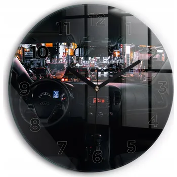 Hodiny Nástěnné hodiny Wallfluente černé 30 cm