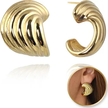 Náušnice Flamenco Mystique Náušnice z kvalitní oceli pokovené zlatem KST3353