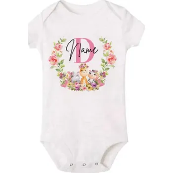 Personalizované body pro miminka s vlastním jménem a písmenkem z ABECEDY Velikost: 9 měsíců, Písmenko: D