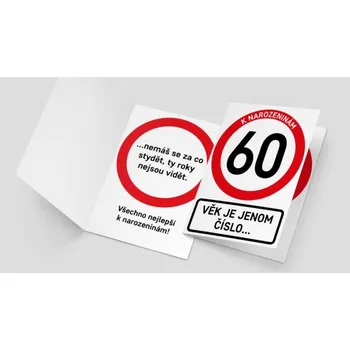 PartyWorld Přání - dopravní značka 60. narozeniny