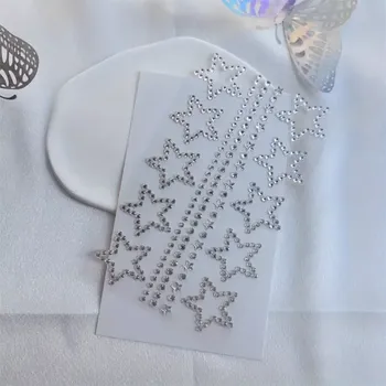 Karnevalový doplněk Kamínky nalepovací - stříbrné