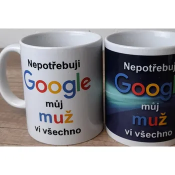 Hrnek - google můj muž ví všechno