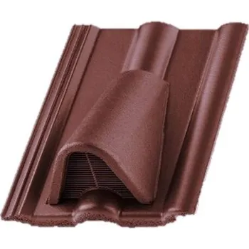 betonová krytina Bramac - Classic PROTECTOR PLUS taška odvětrávací - červenohnědá