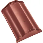 Bramac - keramický drážkový hřebenáč koncový, červenohnědá glazura