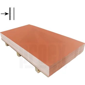 Plech KJG Tabule měděno hnědá jednostranná RAL 8004 - 0,55x1250x2000mm