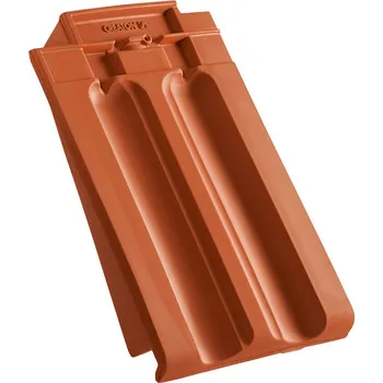 betonová krytina Creaton - Rapido - okrajová pravá, vínově červená engoba