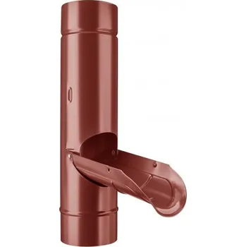 okap KJG Dešťová klapka ocelově červená 80 mm