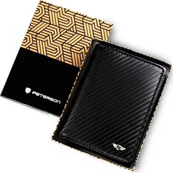 Peněženka Luxusní pánská kožená peněženka Phong, černá