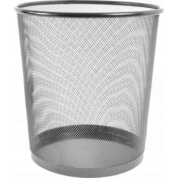 Odpadkový koš Odpadkový koš kovový Tetis 12 l stříbrný