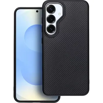 Pouzdro na mobilní telefon Carbon Elite Mag Cover Samsung Galaxy S25 – černé (Magnetické pouzdro, obal a kryt Carbon Elite Mag Cover pro Samsung Galaxy S25 – odolná ochrana s karbonovým designem)