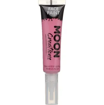 Karnevalový doplněk Líčidlo na tělo - Moon Creations - růžové se štětečkem 15ml