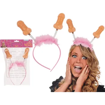 Svatební dekorace Čelenka Pinďa s chlupatinou