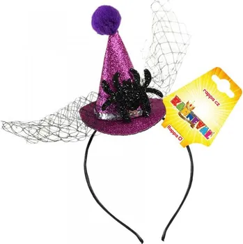 Karnevalový doplněk Čelenka čarodějnický klobouček