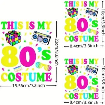 Karnevalový doplněk Nažehlovačka 80. léta 3 ks This Is My