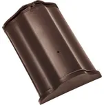 Bramac - keramický drážkový hřebenáč koncový, tmavohnědá glazura