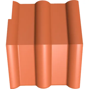 Střecha KM Beta ELEGANT - taška lomená okrajová levá - ci.červená