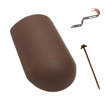 betonová krytina Terran DANUBIA - hřebenáč koncový - tmavě hnědá