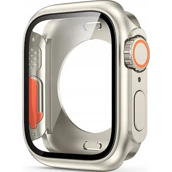 Pouzdro na mobilní telefon 2v1 POUZDRO + TVRZENÉ SKLO PRO APPLE WATCH 4/5/6/SE 44MM POUZDRO JAKO ULTRA