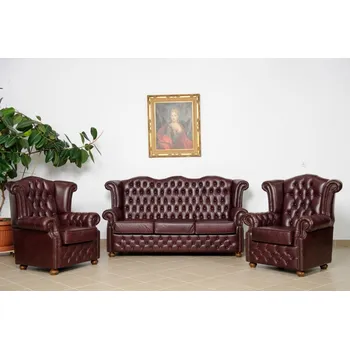 Obývací pokoj Sedací soupravy Chesterfield Lux 3+1+1