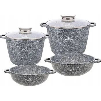 KlonBerg Sada titanových hrnců 6ks KB-3946 GREY indukce