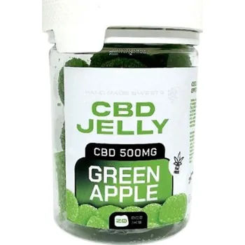 CZECHCBD CBD Jelly 500 mg - zelené jablko, 20 ks