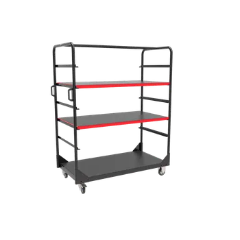 Fairing trolley with 3 shelves LV8 EQC3R.PRC.R červená EQC3R.PRC.R