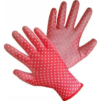 Pracovní rukavice Rukavice DK Professional 472OG 6 červené s bílými puntíky velikost 8 - M 1 pár