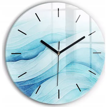 Hodiny Nástěnné hodiny Wallfluente modré 30 cm