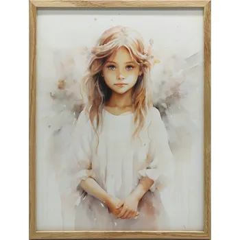 Obraz Plakát Křídla Naděje, 30x40 cm, tmavě hnědý dřevěný rám, matný papír 230 gsm, rám 32 x 46 cm