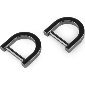 Polokroužek na kabelky šíře 15 mm, malé, 3 nikl černý