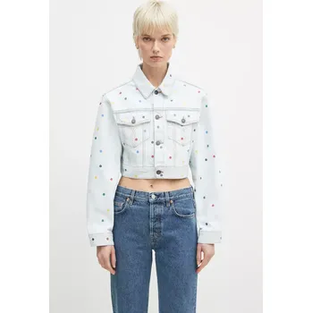 Dámská casual bunda Bavlněná džínová bunda Fiorucci Confetti Dot Cropped Denim, 36, modrá, 50X