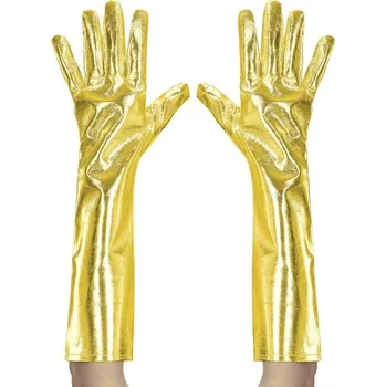 Karnevalový doplněk R-Kontakt.cz Rukavice - zlaté dlouhé