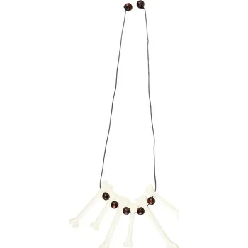 Karnevalový doplněk R-Kontakt.cz Náhrdelník s kostmi a korálky