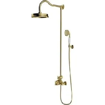 Sprchový set OMNIRES Armance - Sprchový set s termostatem, průměr 22,5 cm, kartáčovaná mosaz AM5244-6BSB