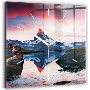 Hodiny Nástěnné hodiny Wallfluent růžové 30 cm