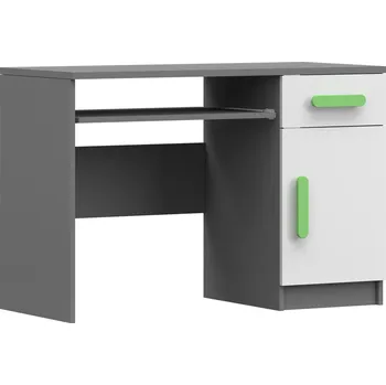 Psací stůl Psací stůl SMYK II - 08, Šedá/Bílá/Zelená