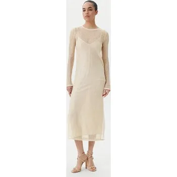 Dámské šaty PINKO Koktejlové šaty 104709 A2EX Béžová Regular Fit 38