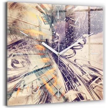 Hodiny Nástěnné hodiny Wallfluent béžové 30 cm